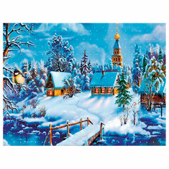 Картина стразами (алмазная мозаика) 30&times;40 см, ОСТРОВ СОКРОВИЩ &laquo;Зимний пейзаж&raquo;, без подрамника, 662408