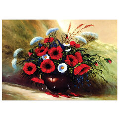 Картина стразами (алмазная мозаика) 30&times;40 см, ОСТРОВ СОКРОВИЩ &laquo;Полевые цветы&raquo;, на подрамнике, 662425