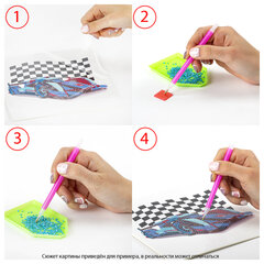 Картина стразами (алмазная мозаика) 20&times;20 см, ЮНЛАНДИЯ &laquo;Бабочка&raquo;, картон, 662434