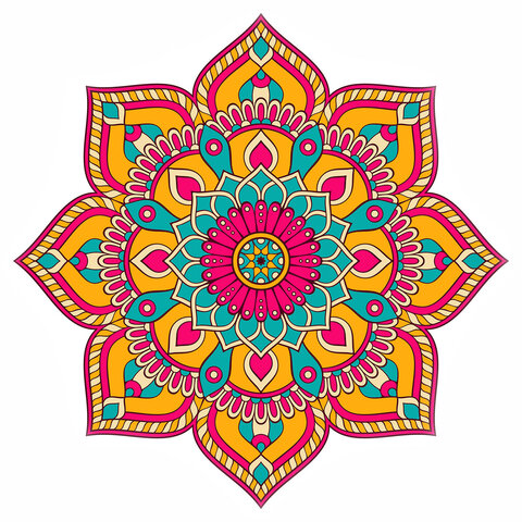 Картина стразами (алмазная мозаика) 20х20 см, ОСТРОВ СОКРОВИЩ "Орнамент", в деревянной рамке, 662441