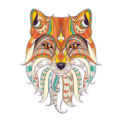 Картина стразами (алмазная мозаика) 20&times;20 см, ОСТРОВ СОКРОВИЩ &laquo;Восточная лисица&raquo;, в деревянной рамке, 662443