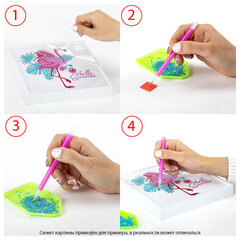 Картина стразами (алмазная мозаика) 20&times;20 см, ОСТРОВ СОКРОВИЩ &laquo;Восточная лисица&raquo;, в деревянной рамке, 662443