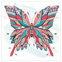 Картина стразами (алмазная мозаика) сияющая 30&times;30 см, ОСТРОВ СОКРОВИЩ &laquo;Бабочка&raquo;, без подрамника, 662446