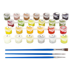 Картина по номерам 40&times;50 см, ОСТРОВ СОКРОВИЩ &laquo;Горное озеро&raquo;, на подрамнике, акриловые краски, 3 кисти, 662462