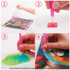 Картина стразами (алмазная мозаика) 30&times;40 см, ОСТРОВ СОКРОВИЩ &laquo;Орхидея&raquo;, без подрамника, 662563