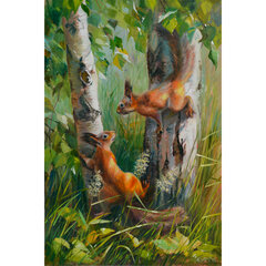 Картина стразами (алмазная мозаика) 30&times;40 см, ОСТРОВ СОКРОВИЩ &laquo;Белочки&raquo;, без подрамника, 662566