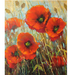 Картина стразами (алмазная мозаика) 30&times;40 см, ОСТРОВ СОКРОВИЩ &laquo;Маки&raquo;, без подрамника, 662575