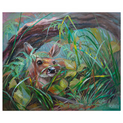 Картина стразами (алмазная мозаика) 40&times;50 см, ОСТРОВ СОКРОВИЩ &laquo;Оленёнок&raquo;, без подрамника, 662576