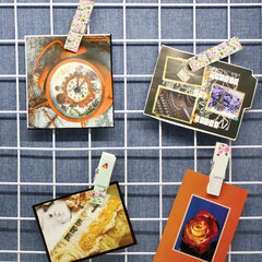 Прищепки декоративные широкие &laquo;Шебби-шик&raquo;, 4 штуки, 7,2 см, ассорти, ОСТРОВ СОКРОВИЩ, 662679