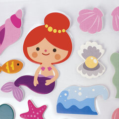 Наклейки из EVA &laquo;Русалки&raquo;, 15 штук, ассорти, 13&times;21 см, ЮНЛАНДИЯ, 662681