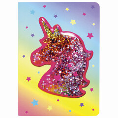 Блокнот МАЛЫЙ ФОРМАТ (103&times;148 мм) А6, 32 л., сшивка, декор, клетка, ЮНЛАНДИЯ, Единорог, 662707