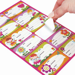 Наклейки для маркировки школьных принадлежностей &laquo;Принцессы&raquo;, 12 штук, 14&times;21 см, ЮНЛАНДИЯ, 662709