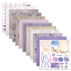 Бумага для скрапбукинга 30&times;30 см &laquo;Прованс&raquo;, двусторонняя, 12 листов, 12 дизайнов, 180 г/<wbr/>м<sup>2</sup>, ОСТРОВ СОКРОВИЩ, 662765