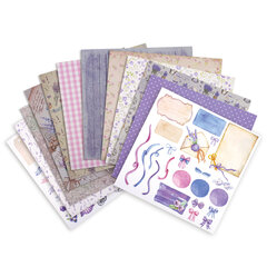 Бумага для скрапбукинга 30&times;30 см &laquo;Прованс&raquo;, двусторонняя, 12 листов, 12 дизайнов, 180 г/<wbr/>м<sup>2</sup>, ОСТРОВ СОКРОВИЩ, 662765