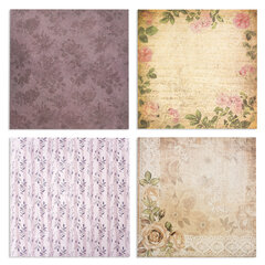 Бумага для скрапбукинга 30&times;30 см &laquo;Винтаж&raquo;, двусторонняя, 12 листов, 12 дизайнов, 180 г/<wbr/>м<sup>2</sup>, ОСТРОВ СОКРОВИЩ, 662766