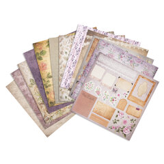 Бумага для скрапбукинга 30&times;30 см &laquo;Винтаж&raquo;, двусторонняя, 12 листов, 12 дизайнов, 180 г/<wbr/>м<sup>2</sup>, ОСТРОВ СОКРОВИЩ, 662766