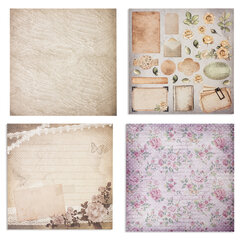 Бумага для скрапбукинга 30&times;30 см &laquo;Винтаж&raquo;, двусторонняя, 12 листов, 12 дизайнов, 180 г/<wbr/>м<sup>2</sup>, ОСТРОВ СОКРОВИЩ, 662766