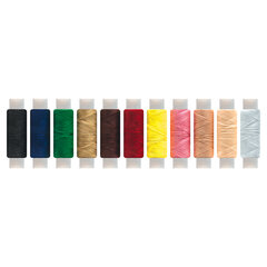 Набор швейных ниток, 11 цветов по 120 м, армированные, 45 ЛЛ, ОСТРОВ СОКРОВИЩ, 662789