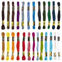 Набор ниток для вышивания (мулине) &laquo;АССОРТИ&raquo;, 25 цветов по 10 м, х/<wbr/>б, ОСТРОВ СОКРОВИЩ, 662792