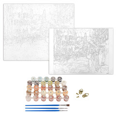 Картина по номерам 40&times;50 см, ОСТРОВ СОКРОВИЩ &laquo;Огни большого города&raquo;, на подрамнике, акрил, кисти, 662910