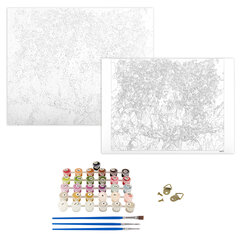 Картина по номерам 40&times;50 см ОСТРОВ СОКРОВИЩ &laquo;Натюрморт с сиренью и черешней&raquo; на подрамнике, акрил, кисти, 662912