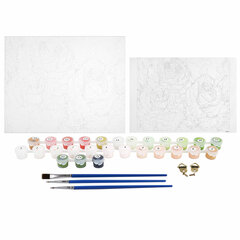 Картина по номерам 40&times;50 см, ОСТРОВ СОКРОВИЩ &laquo;Бело-розовые розы&raquo;, на подрамнике, акрил, кисти,663286