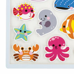 Наклейки обучающие тематические из EVA &laquo;Морские обитатели&raquo;, 20&times;40 см, многоразовые, ЮНЛАНДИЯ, 663771