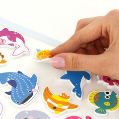 Наклейки обучающие тематические из EVA &laquo;Морские обитатели&raquo;, 20&times;40 см, многоразовые, ЮНЛАНДИЯ, 663771