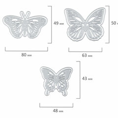 Ножи &laquo;Бабочки&raquo; для Машинки для вырубки и тиснения ОС-5, 3 штуки, 121&times;118 мм, ОСТРОВ СОКРОВИЩ, 663811