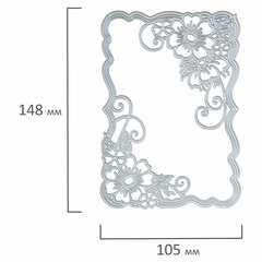 Нож &laquo;Цветочная рамка&raquo; для Машинки для вырубки и тиснения ОС-5, 105&times;148 мм, ОСТРОВ СОКРОВИЩ, 663819