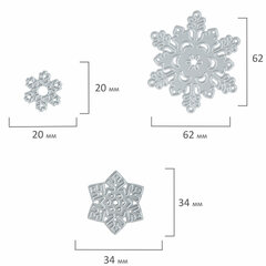 Ножи &laquo;Снежинки&raquo; для Машинки для вырубки и тиснения ОС-5, 6 штук, 112&times;128 мм, ОСТРОВ СОКРОВИЩ, 663826