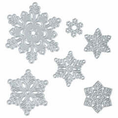 Ножи &laquo;Снежинки&raquo; для Машинки для вырубки и тиснения ОС-5, 6 штук, 112&times;128 мм, ОСТРОВ СОКРОВИЩ, 663826