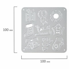 Ножи &laquo;Новый год&raquo; для Машинки для вырубки и тиснения ОС-5, 10 штук, 100&times;100 мм, ОСТРОВ СОКРОВИЩ, 663827