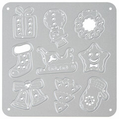 Ножи &laquo;Новый год&raquo; для Машинки для вырубки и тиснения ОС-5, 10 штук, 100&times;100 мм, ОСТРОВ СОКРОВИЩ, 663827