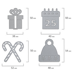 Ножи &laquo;Рождество&raquo; для Машинки для вырубки и тиснения ОС-5, 10 штук, 175&times;172 мм, ОСТРОВ СОКРОВИЩ, 663830