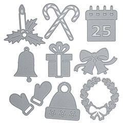 Ножи &laquo;Рождество&raquo; для Машинки для вырубки и тиснения ОС-5, 10 штук, 175&times;172 мм, ОСТРОВ СОКРОВИЩ, 663830