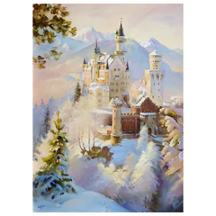 Картина стразами (алмазная мозаика), 30&times;40 см, ОСТРОВ СОКРОВИЩ &laquo;Замок&raquo;, без подрамника, 663853