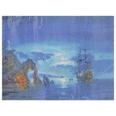 Картина стразами (алмазная мозаика), 30&times;40 см, ОСТРОВ СОКРОВИЩ &laquo;Лунная ночь&raquo;, без подрамника, 663856
