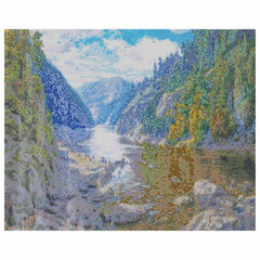 Картина стразами (алмазная мозаика), 40&times;50 см, ОСТРОВ СОКРОВИЩ &laquo;Горная речка&raquo;, без подрамника, 663867