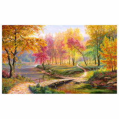 Картина стразами(алмазная мозаика), 40&times;50см, ОСТРОВ СОКРОВИЩ &laquo;Осень в старом парке&raquo;, без подрамника, 663868