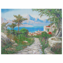 Картина стразами (алмазная мозаика), 60&times;80 см, ОСТРОВ СОКРОВИЩ &laquo;Город у моря&raquo;, без подрамника, 663870