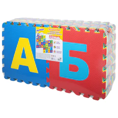 Коврик-пазл 2,4&times;1,2 м, мягкий, &laquo;Алфавит&raquo;, 32 элемента, 30&times;30 см, толщина 1 см, ЮНЛАНДИЯ, 664657