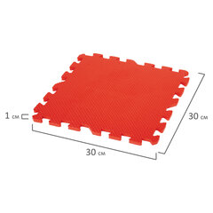 Коврик-пазл 0,9&times;0,9 м, мягкий, цветной, 9 элементов, 30&times;30 см, толщина 1 см, ЮНЛАНДИЯ, 664663