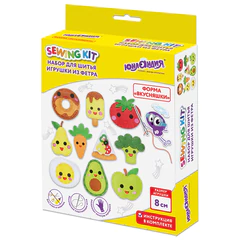 Набор для шитья игрушки из фетра &laquo;Вкусняшки&raquo;, 10 игрушек, ЮНЛАНДИЯ, 664734
