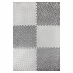 Коврик-пазл 1,5&times;1 м, серый, светло-серый, 6 элементов, 50&times;50 см, толщина 1 см, ЮНЛАНДИЯ, 664810