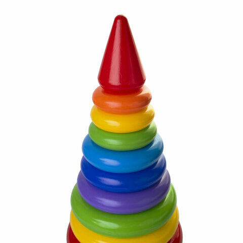Игрушка развивающая ПИРАМИДА БОЛЬШАЯ, пластиковая, высота 37 см, АЛЕКС ТОЙЗ, 15600