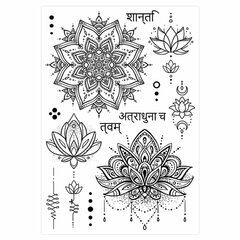 Наклейки-тату переводные АССОРТИ, Ч/<wbr/>Б, 11&times;20 см, PRIORITY