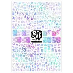 Наклейки-слайдеры для ногтей фольгированные АССОРТИ, 21&times;14,8 см, PRIORITY