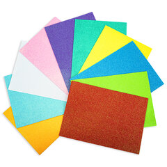 Пористая резина/<wbr/>фоамиран А4, 2 мм, НАБОР, 10 листов, 10 цветов, пастельные цвета, блестки, ОСТРОВ СОКРОВИЩ, 665101