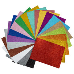 Пористая резина/<wbr/>фоамиран А4, 2 мм, НАБОР, 20 листов, 20 цветов, яркие цвета, блестки, ОСТРОВ СОКРОВИЩ, 665103